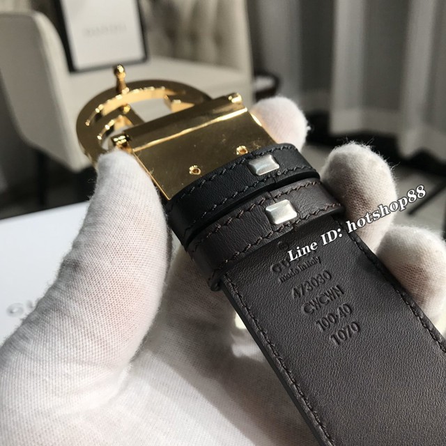 Gucci經典皮帶 古奇小牛皮腰帶  jjp1350